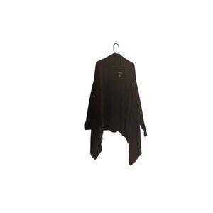 Lauren Ralph Lauren Draped Cardigan Sweater Navy 2X Silk & Cashmere  Open Front